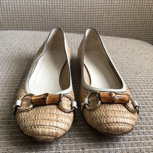 Gucci Women's Bamboo Horse-bit Ballet Flats